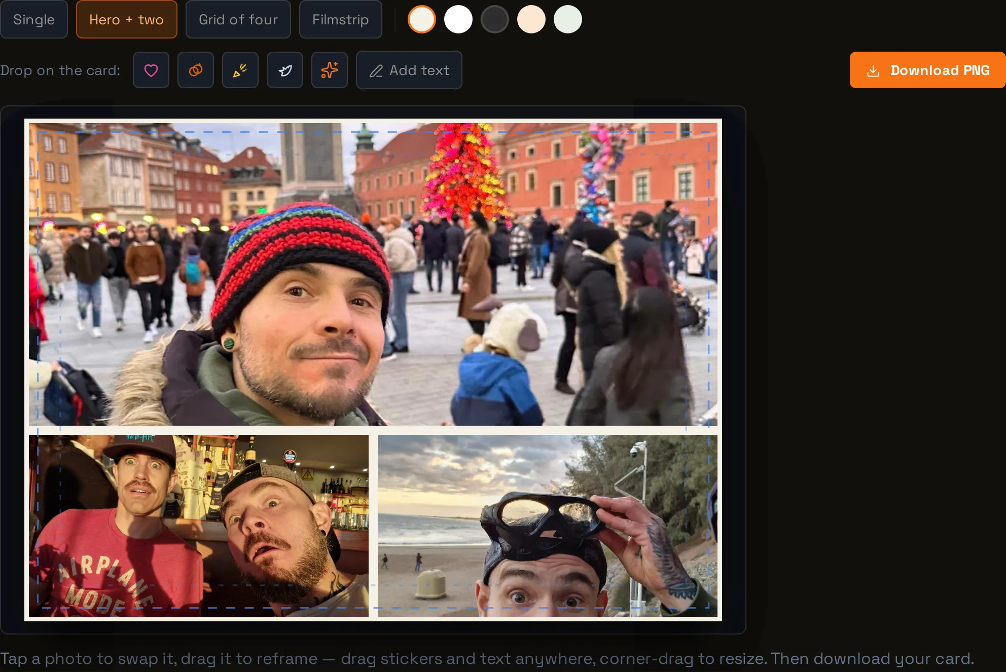 Memories archive — screenshot
