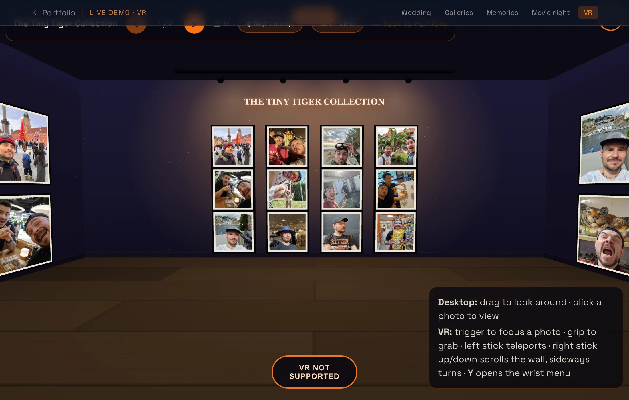 VR gallery — screenshot