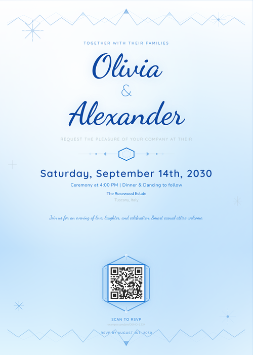 Invitation template: Glacier