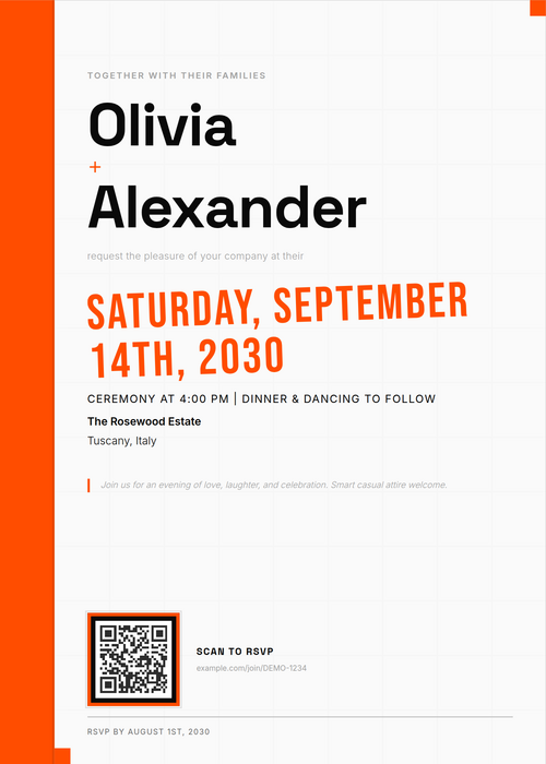 Invitation template: Monolith